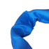 close up of a Blue round sling webbing material 