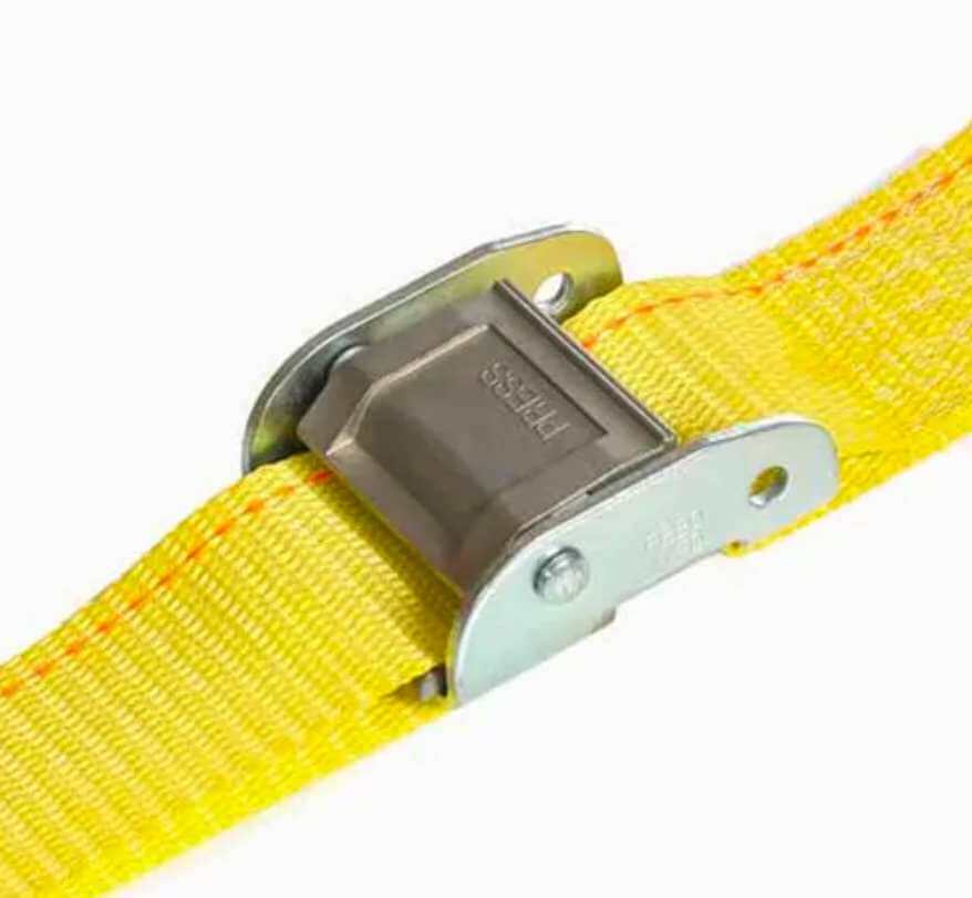 2 x 12' Yellow E-Track Cam Buckle Tie-Down Straps – Baremotion