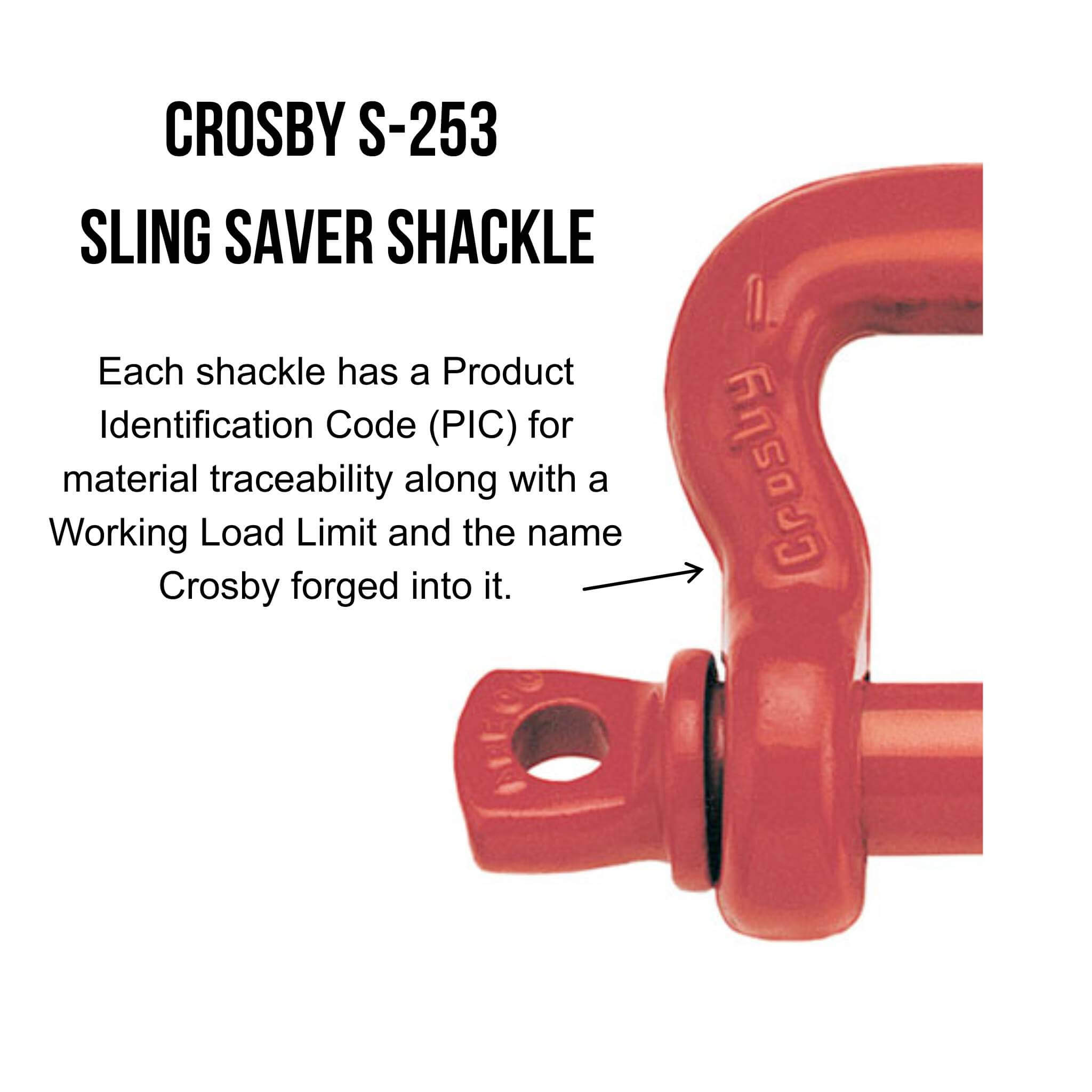 Crosby S-253 Sling Saver Screw Pin Web Shackle