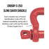 Crosby S-253 Sling Saver Screw Pin Web Shackle