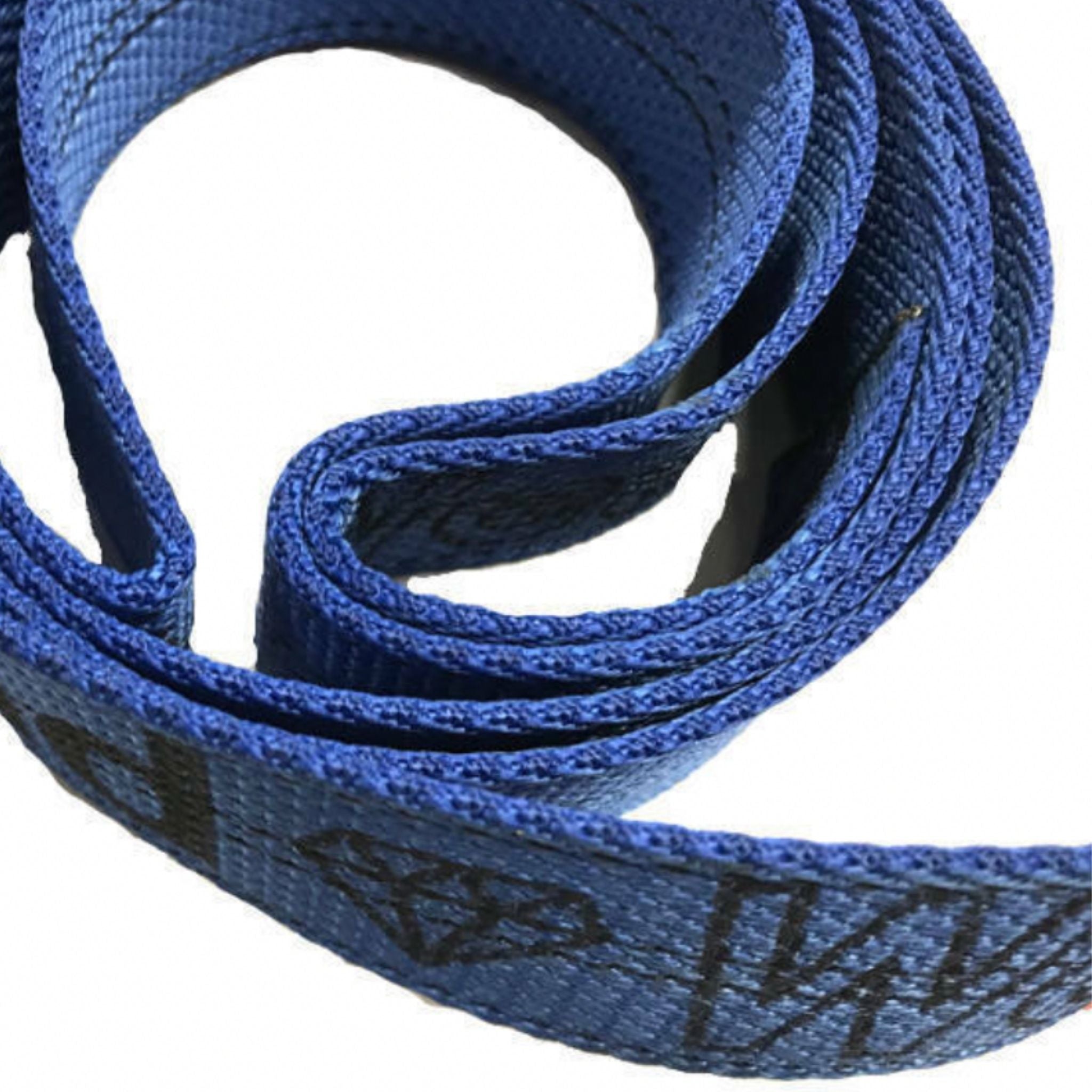 Blue Diamond Weave webbing used to make tie-downs to secure loads during transport.  