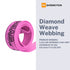Pink diamond weave webbing with Baremotion branding on a white background