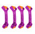 Purple dog bone straps made with reinforced eyes on each end for added durability and strengh.  4-pack available at Baremotion