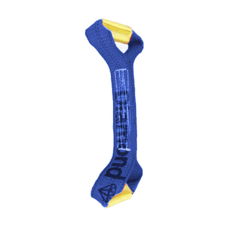 Blue dog bone straps.  Designed to be used specifically with the towing 8-point tie-down system, which is used to secure vehicles during transport, these replacement straps are ideal for rollback tow trucks and car carriers. 