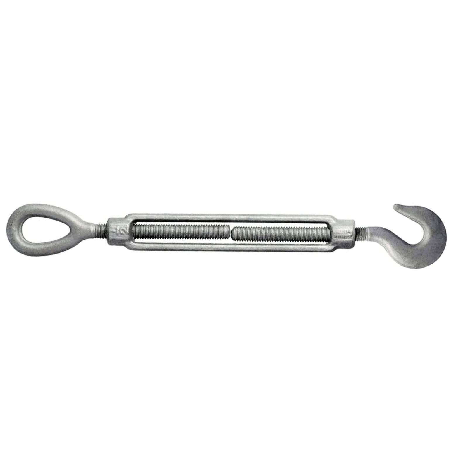 1/2" x 6" Eye & Hook Galvanized Turnbuckle