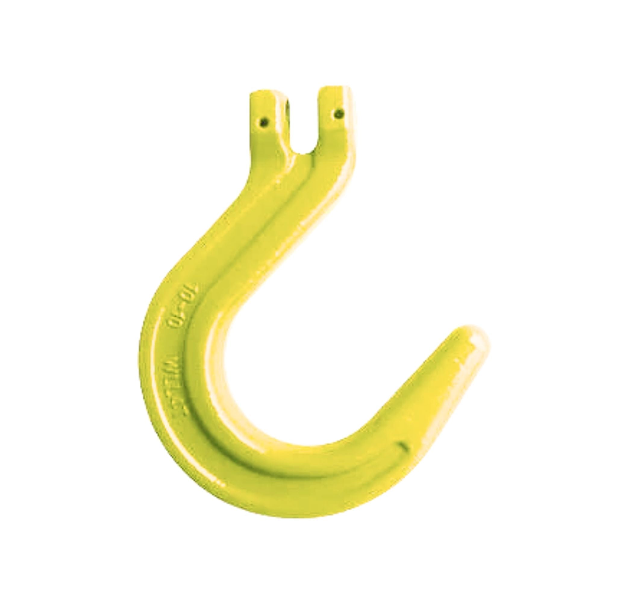 Grade 100 Clevis Foundry Hooks | Hi-Vis Yellow