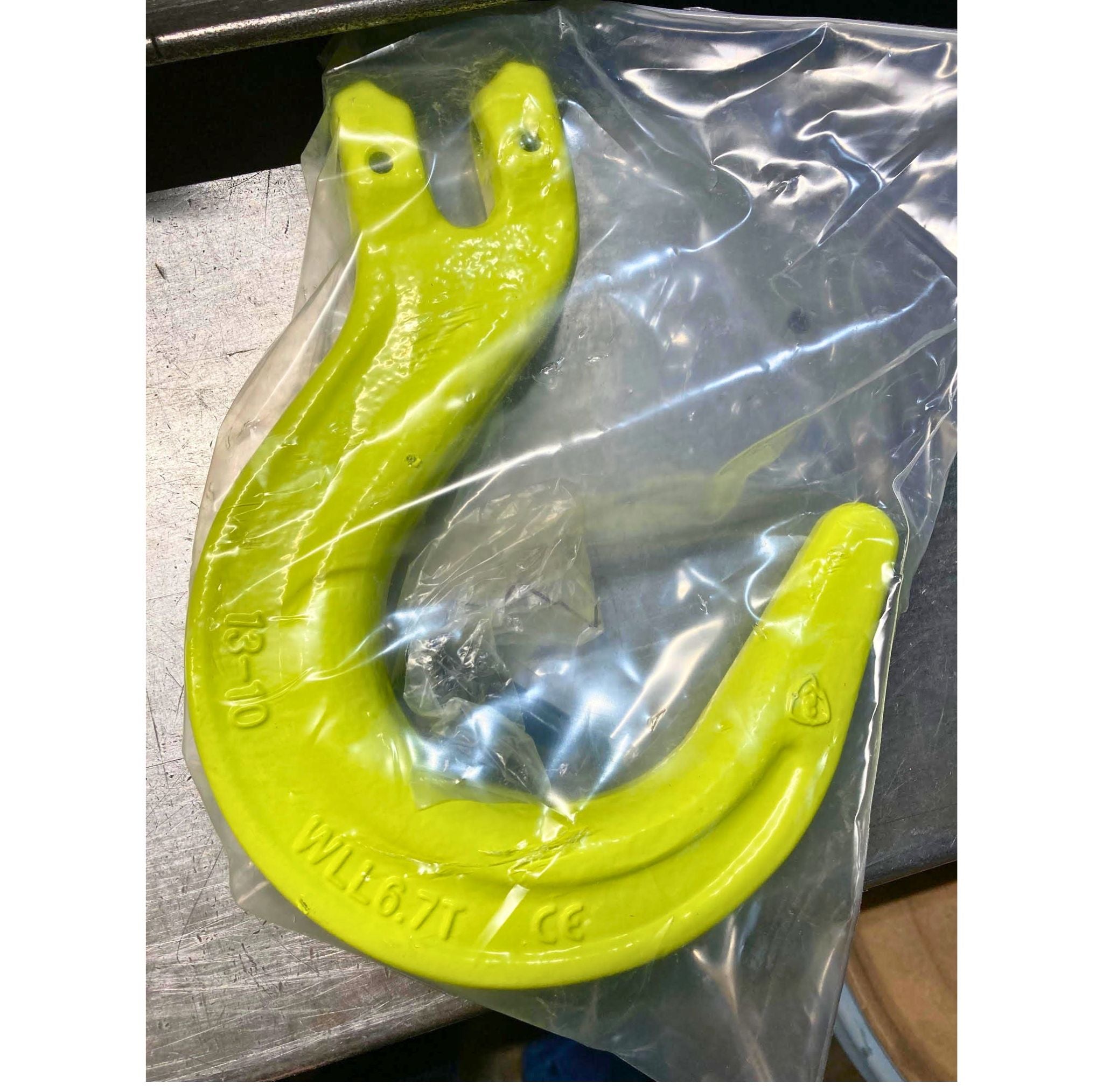 Grade 100 Clevis Foundry Hooks | Hi-Vis Yellow
