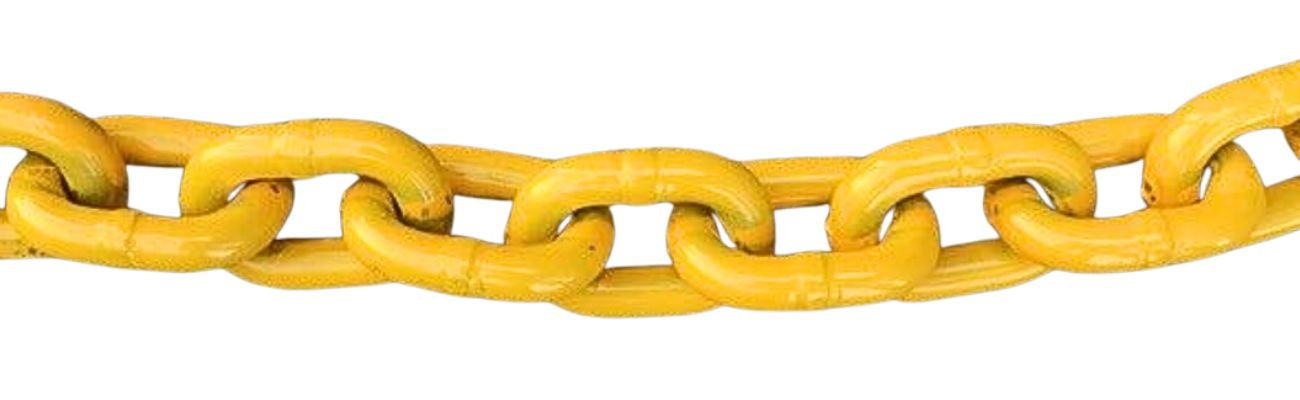 Grade 80 alloy chain coated yellow