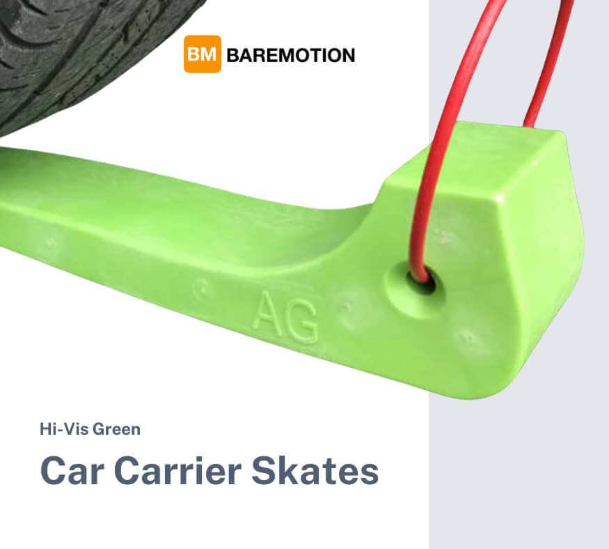 Hi-Vis car carrier skates available at Baremotion