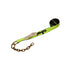 Hi-Vis green tie-down strap with a chain extension.  Used for vehicle transport and towing.  Available at Baremotion