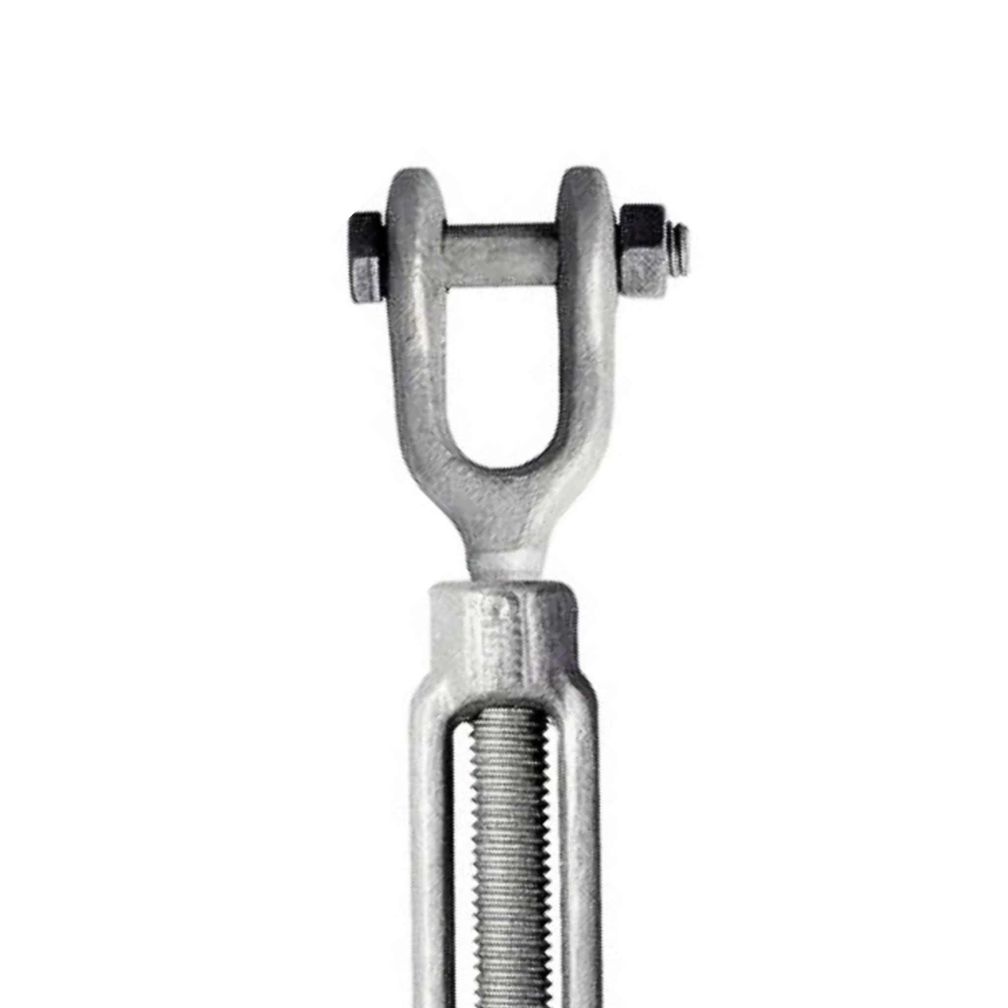 close up of a jaw end  turnbuckle.