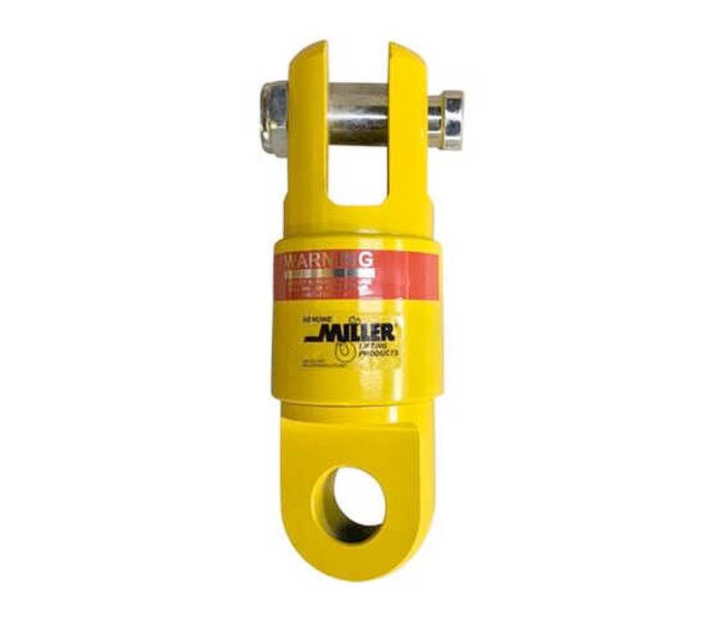 Jaw &amp; Eye trust bearing swivel with load capacities from 3 to 15 tons.  Miller Lifting Swivels made in USA