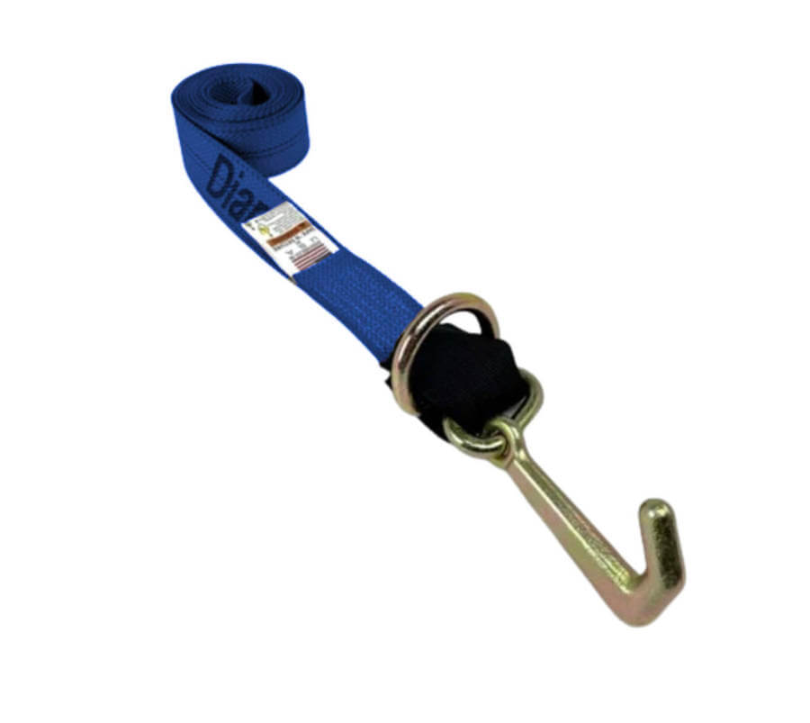 This Tie Down Strap packs a punch with a dynamic combo of a forged Mini J-Hook and D-Ring!