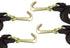 4-pack Black Diamond Weave Tie Down Strap with a forged Mini J-Hook.