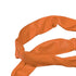 Close-up of polyester cover on a orange round lifting sling