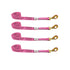 Set of Pink straps made of Diamond Weave with wisted snap hooks.  Used for transport and towing vehicles.  Ab\available for purchase at Baremotion.com 