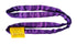 Purple Endless Polyester Lifting Round Slings are crafted from polyester fibers housed in a double-layered, color-coded polyester webbing tubing.