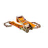 4" Heavy-Duty SPIN FREE Ratchet Strap with Chain Extension – Orange EXTREME 6,600 WLL