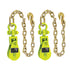 2 Ton Snatch Block with Chain Anchor Hi-Viz Yellow All-Grip 2-PACK