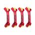 Set of red diamond weave tie-down straps called "dogbones".  Used in the 8-point tie-down system for vehicle transport and towing.  Available at Baremotion