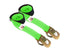 These wheel lift straps come with a Dynamic Flat Snap Hook and a D-Ring.  This is a 2-pack special available at Baremotion
