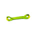 A Hi-Vis Green Dogbone Tie-down Strap.  Used for car transport and towing.  Available at Baremotion