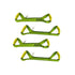 A set of Tecnic Hi-Vis Green "dogbone' Tie-down Straps used for car transport and towing.  Available at Baremotion
