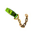 Tecnic Hi-Vis Green Tie-down Strapswith chain extension.  Used for car transport and towing.  Available at Baremotion