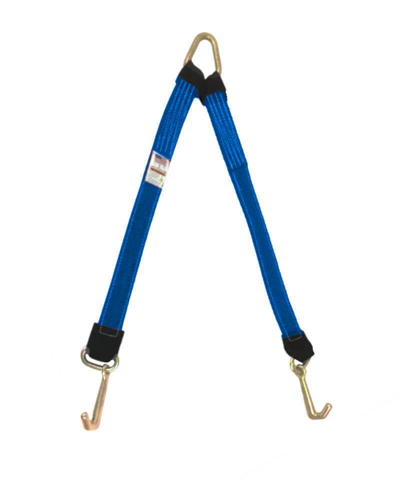 2" x 36" V-Bridle Strap w/Mini J-Hooks.  Comes in Blue diamond Weave webbing.  Strong abrasion resistant.