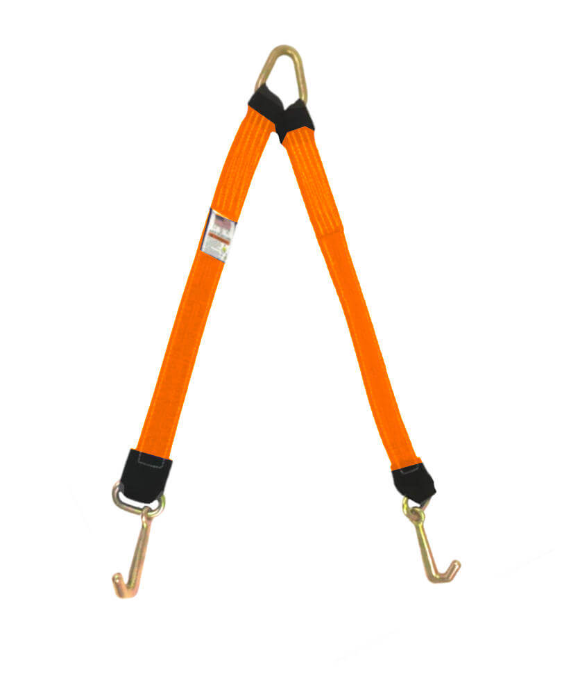2" x 36" V-Bridle Strap w/Mini J-Hooks.  Comes in Hi-Vis safety orange diamond Weave webbing.  Strong abrasion resistant.