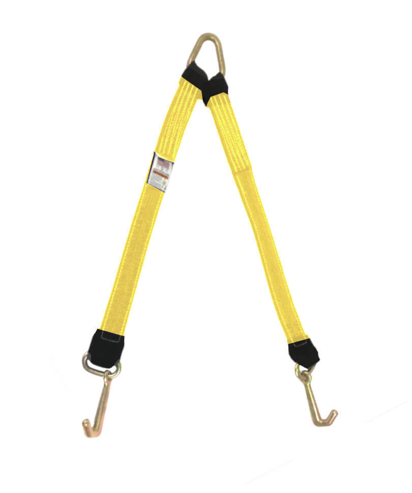 Yellow 2" x 36" V-Bridle Strap w/Mini J-Hooks (Color Options)