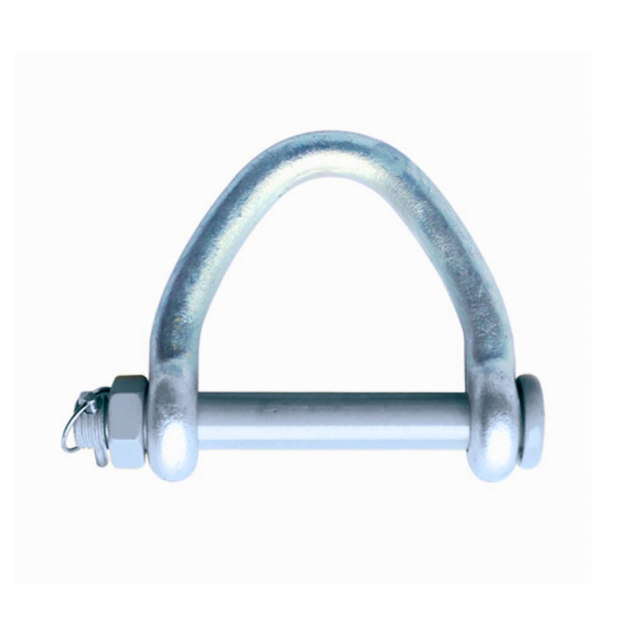 Web Sling Shackles, Hot Dip Galvanized, with Safety Bolt &amp; Nut.
