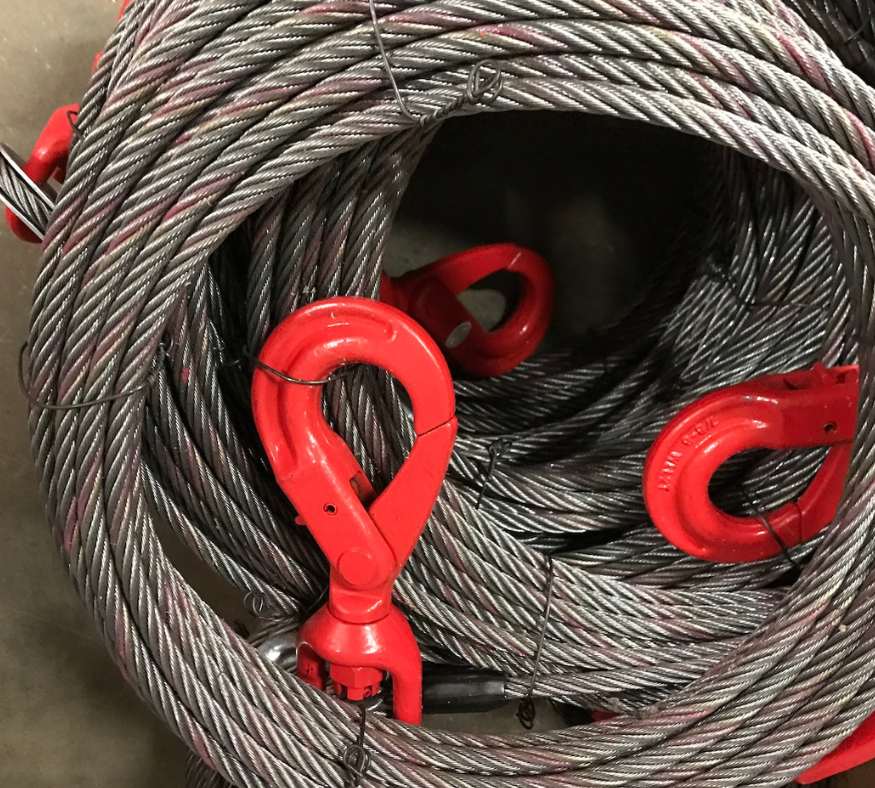 Steel Core Winch Cable with Self Locking Swivel Hook