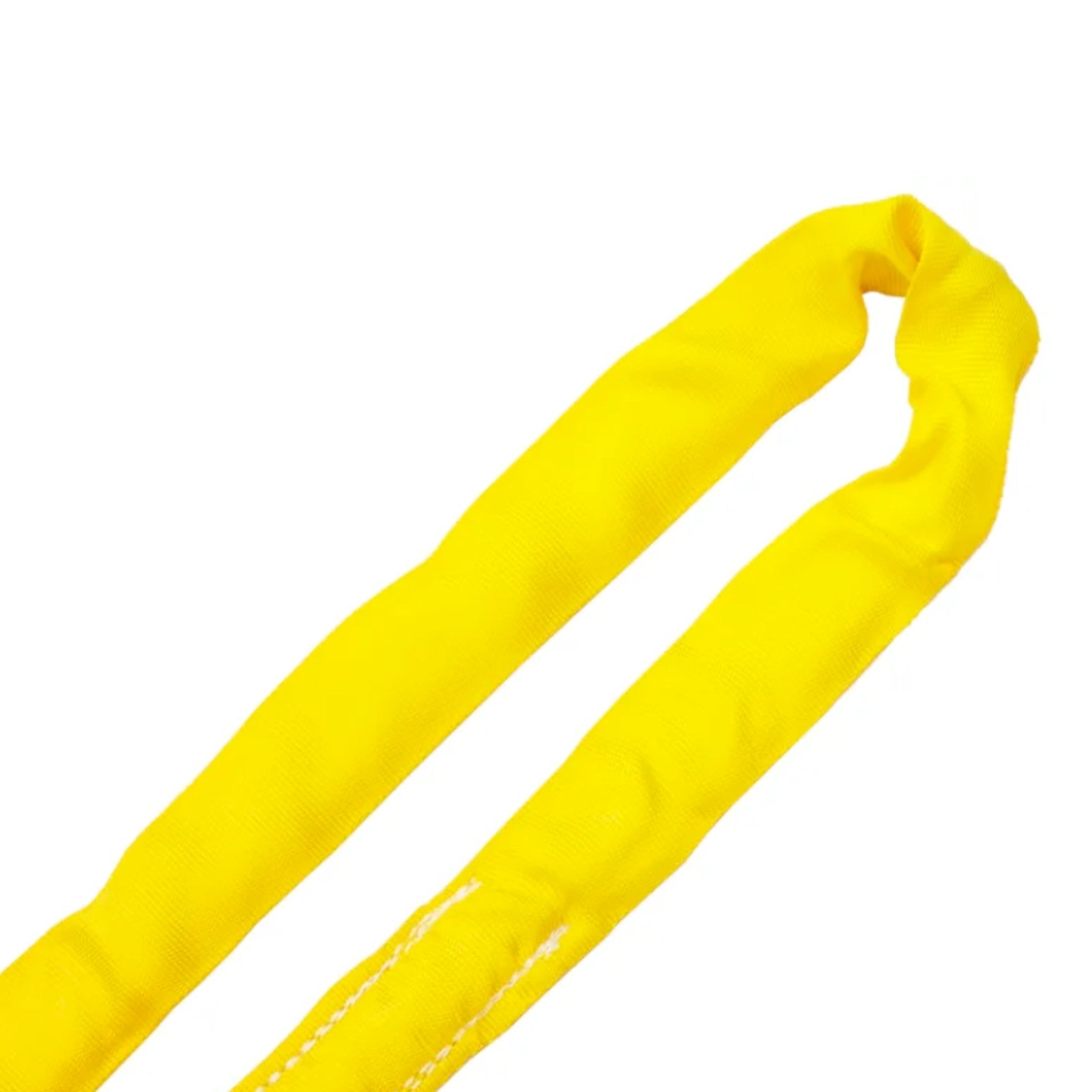 yellow endless loop synthetic round sling used for lifting and rigging applications