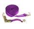 2" Purple Diamond Weave Ratchet Straps with Wire Hook