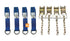 4-point Tie Down Kit Wheel Lift Straps w/Chain Ratchets Diamond Weave BLUE