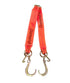 Heavy duty V-bridle straps made with Orange Diamond Weave webbing