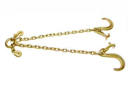 V-Chain with 8" Short J-Hooks and T-J Hook 24" Legs All-Grip Tow chain