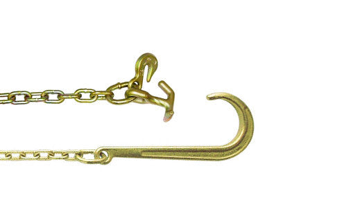 6' Tow Chain 15" J-Hook with TJ and Grab Hook 