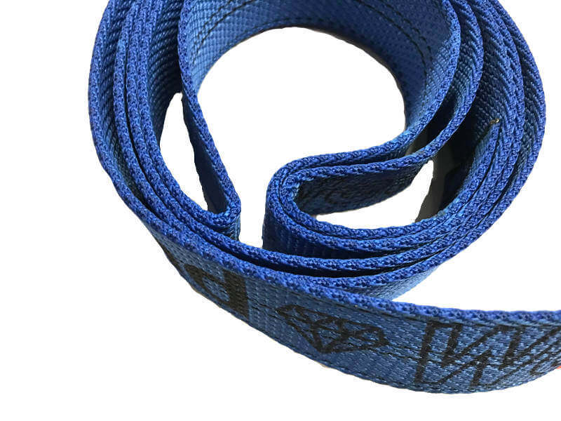 Blue Diamond Weave webbing available at Baremotion