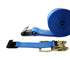 2" Blue Diamond Weave Ratchet Straps with Flat Hook available at Baremotion.com