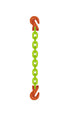 SGG Grade 100 Single Leg Chain Sling w/Cradle Grab Hooks Hi-Viz USA