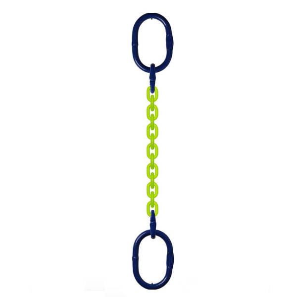 Grade 100 Alloy Chain with Oblong Master Link each end.  Hi-Viz Chain.