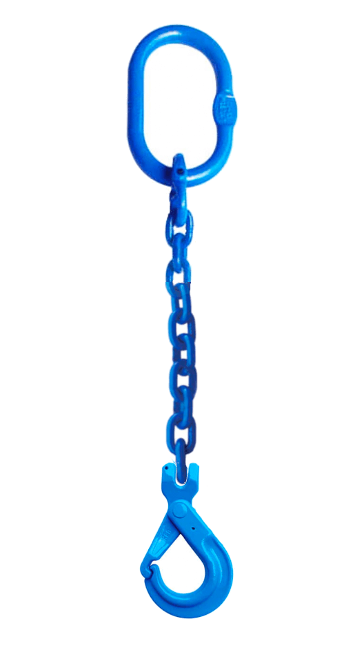 SOSL Grade 100 Single Leg Chain Sling Oblong & Positive Locking Hook