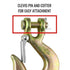 Slip Hook Grade 70 - Cotter and Clevis Pin provide an Easy and secure way to attach to chain