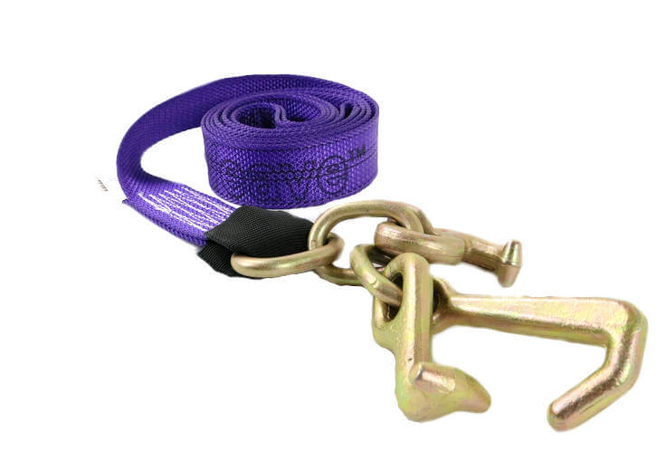 10' Purple Tie Down Strap with RTJ Cluster Hooks