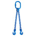 Grade 100 Double Leg Chain Slings with Clevis Grab Hooks.