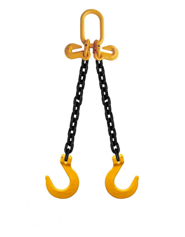 1/2" Grade 80 V-Bridle Chain Adjustable w/Foundry Hooks