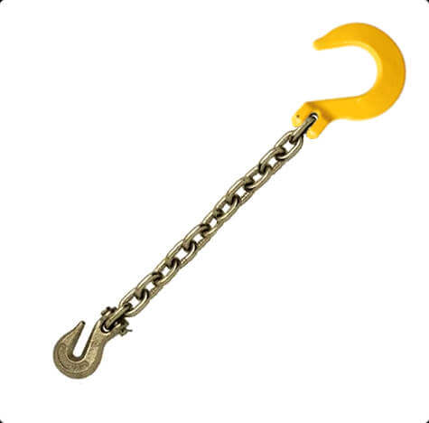 Grade 70 Transport Binder Chains with Grab Hook & GR80 Foundry Hook