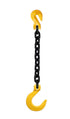 Single Leg Grade 80 Chain with Clevis Cradle Grab Hook & Foundry Hook. 